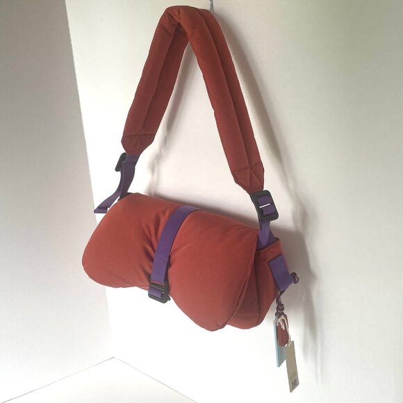 Coach Coachtopia Loop Puffy Wavy Dinky Shoulder Bag CQ859 Deep Orange Light - Picture 3 of 11